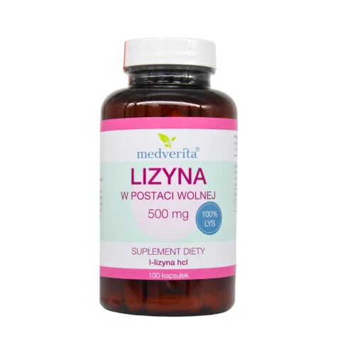 Medverita - Lizyna w postaci wolnej - 100 kapsułek Medverita - Lizyna w postaci wolnej - 100 kapsułek
